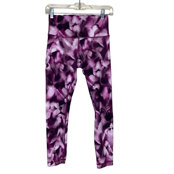 Lululemon‎ Purple Tie-Dye Wunder Under High Rise Pants SZ 6 - Picture 1 of 10